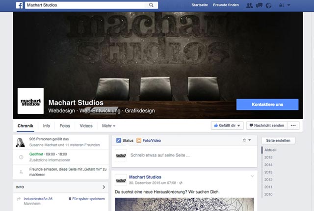 Facebook Seiten glänzen mit neuem Design